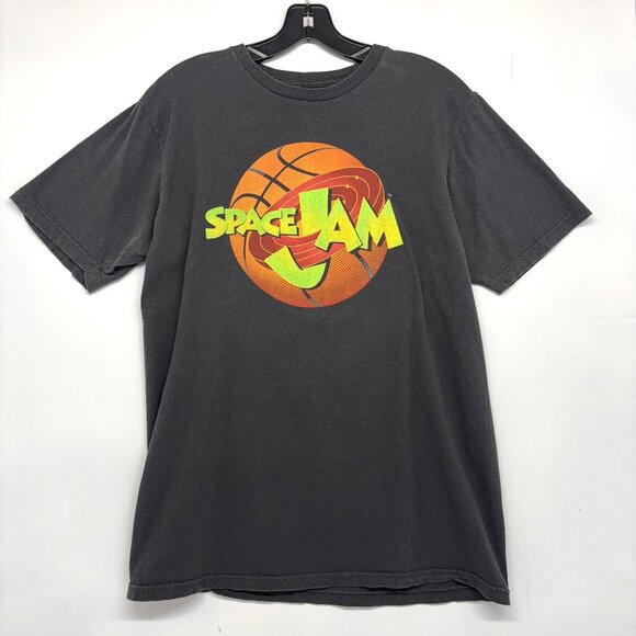 Retro Space Jam Movie Space Jam Logo T-Shirt Black Short Sleeve Men's Size Large - Picture 1 of 3